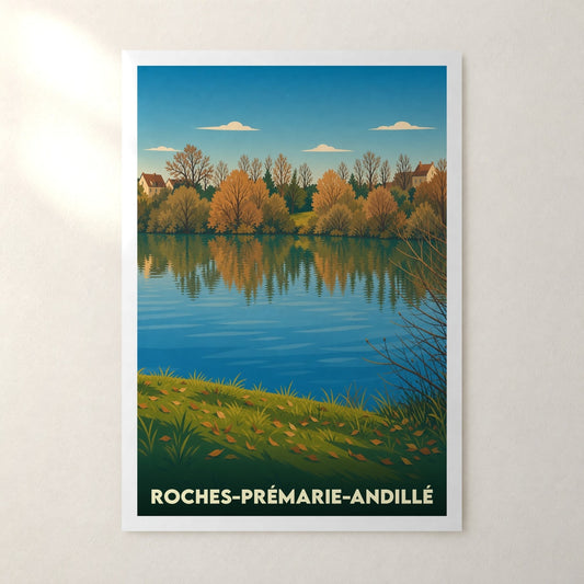 Affiche Roches-Prémarie-Andillé – sans cadre, accrochée au mur