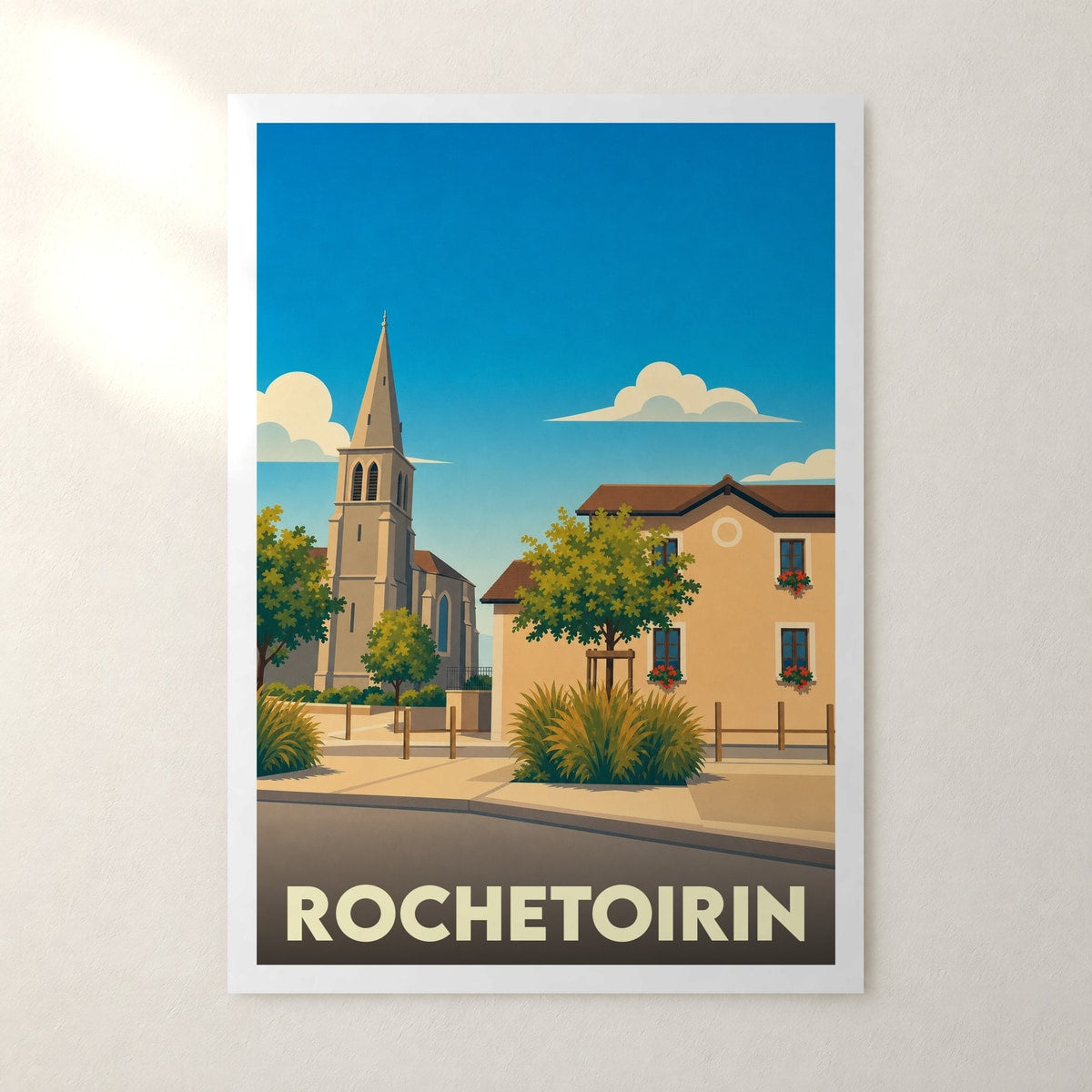 Affiche Rochetoirin – sans cadre, accrochée au mur