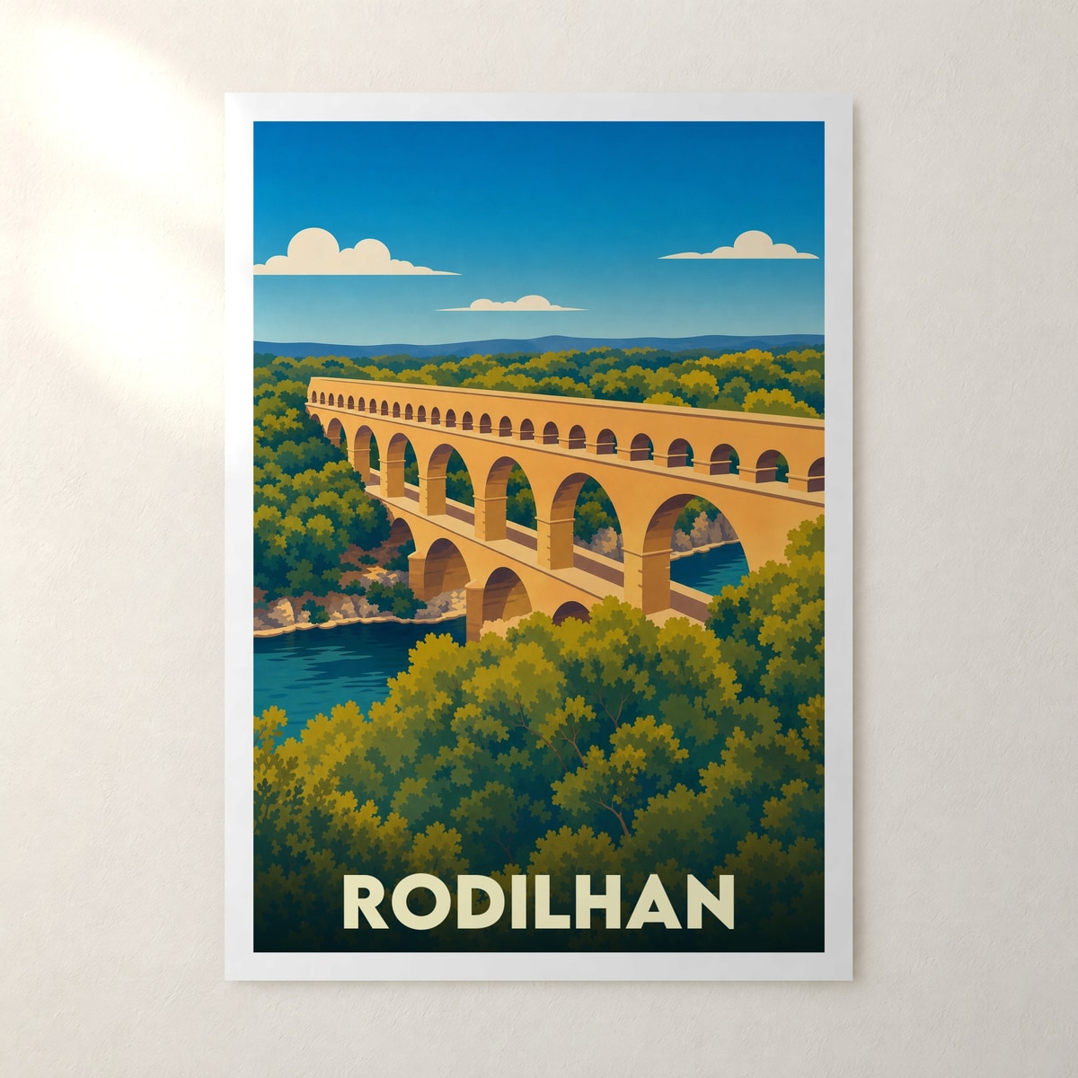 Affiche Rodilhan – sans cadre, accrochée au mur