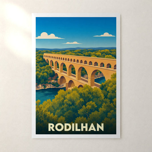 Affiche Rodilhan – sans cadre, accrochée au mur