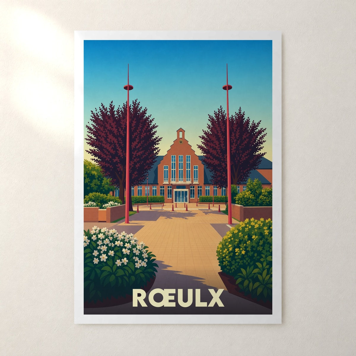 Affiche Rœulx – sans cadre, accrochée au mur