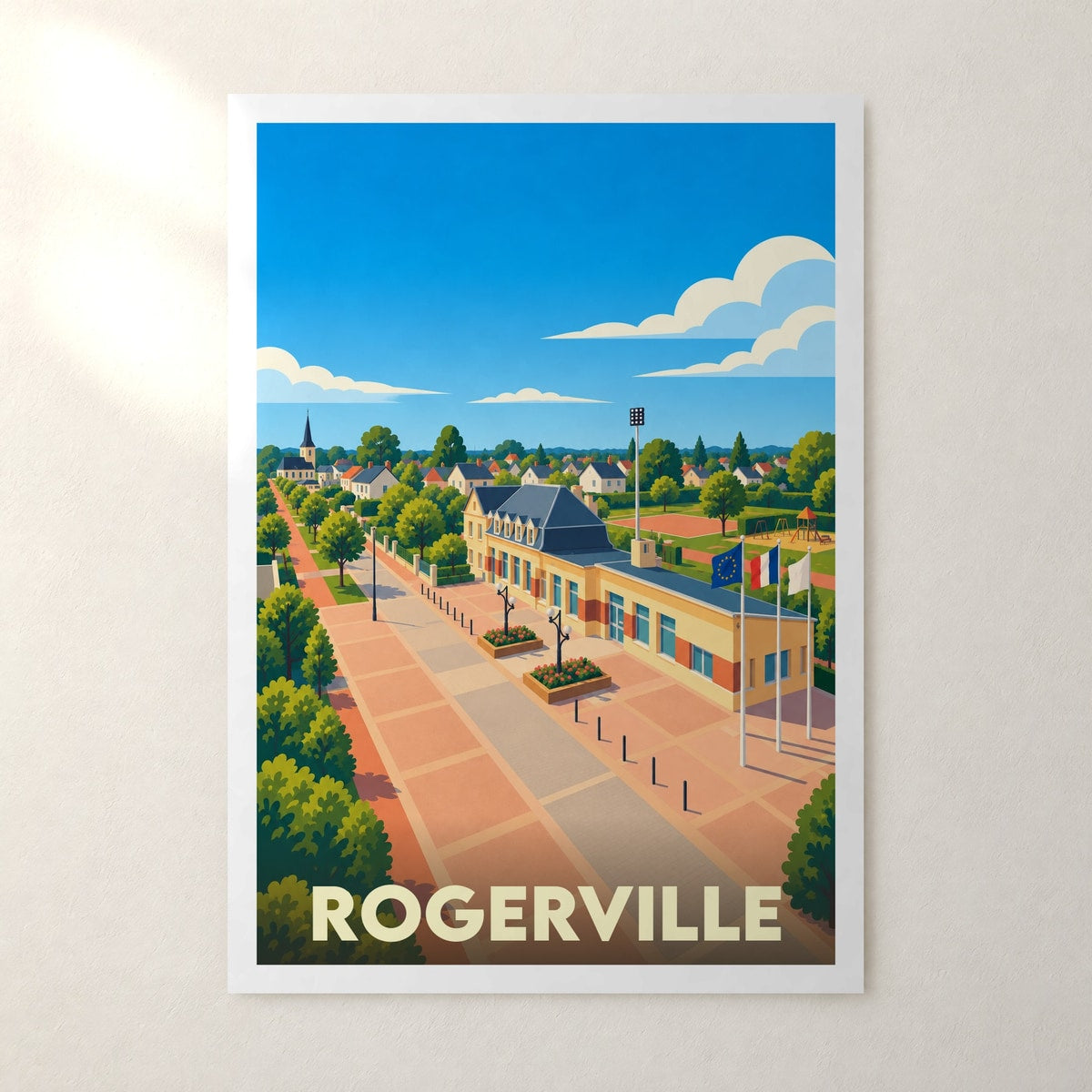 Affiche Rogerville – sans cadre, accrochée au mur