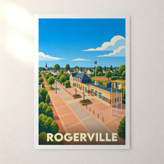 Affiche Rogerville – sans cadre, accrochée au mur