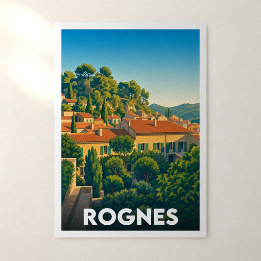 Affiche Rognes – sans cadre, accrochée au mur