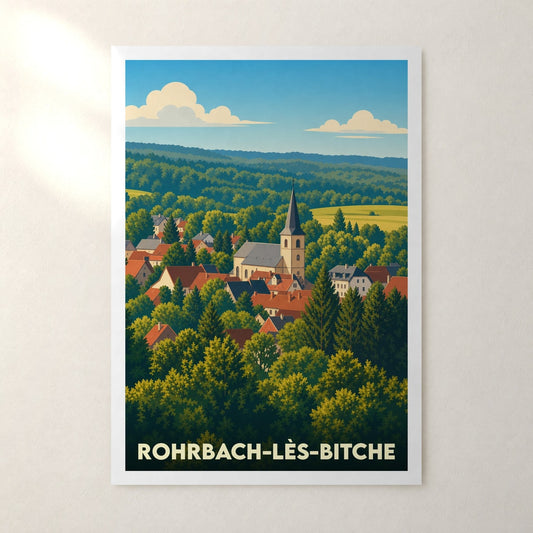 Affiche Rohrbach-lès-Bitche – sans cadre, accrochée au mur