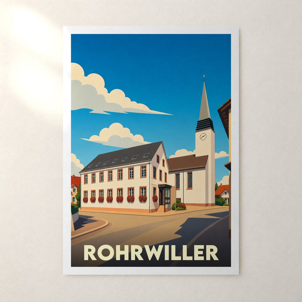 Affiche Rohrwiller – sans cadre, accrochée au mur