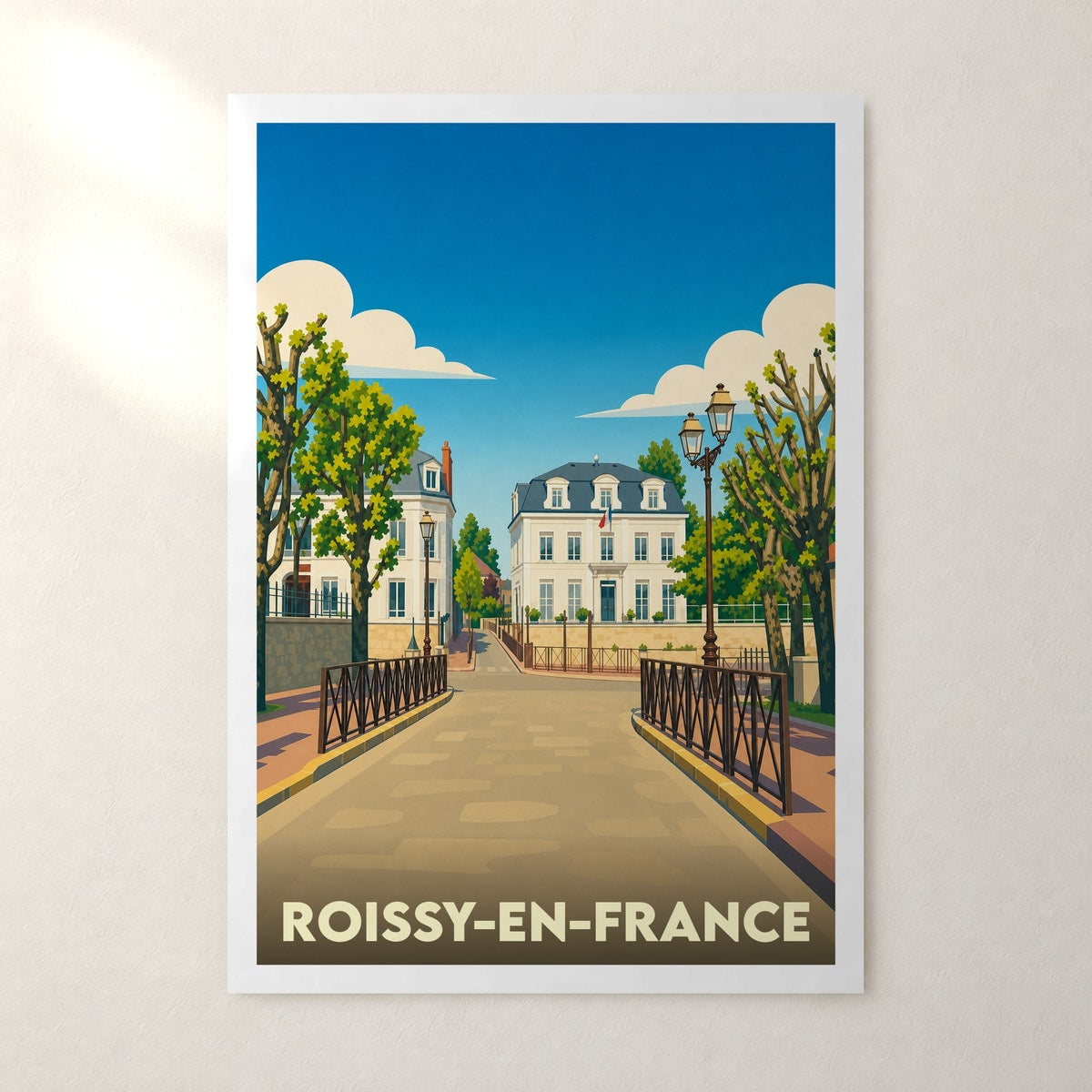 Affiche Roissy-en-France – sans cadre, accrochée au mur