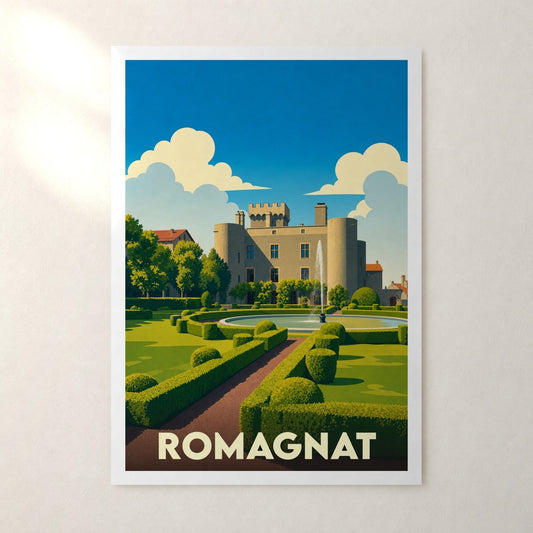 Affiche Romagnat – sans cadre, accrochée au mur
