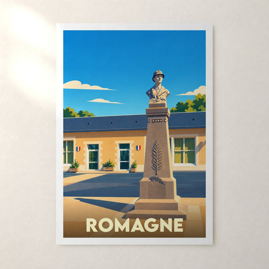 Affiche Romagne (Vienne) – sans cadre, accrochée au mur