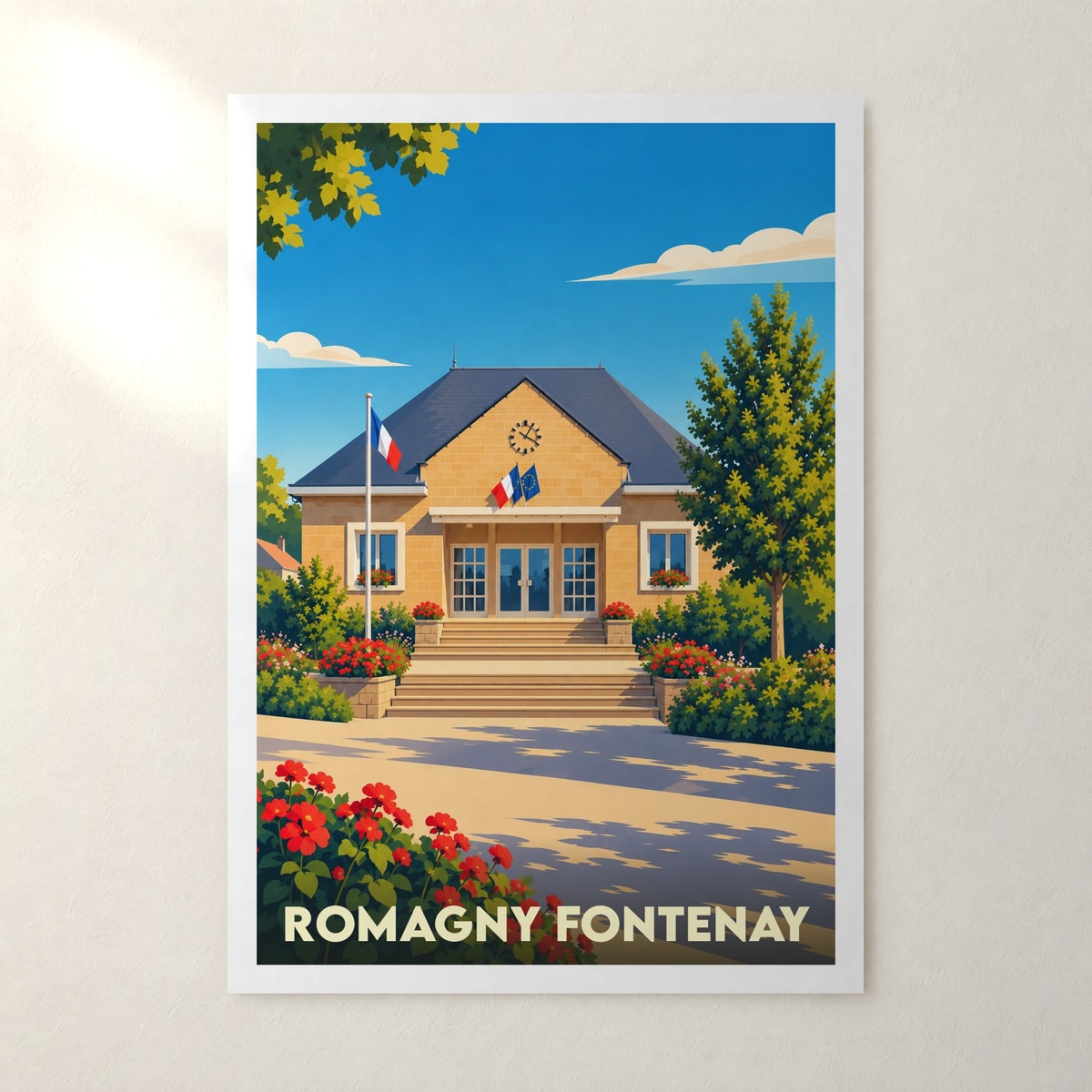 Affiche Romagny Fontenay – sans cadre, accrochée au mur
