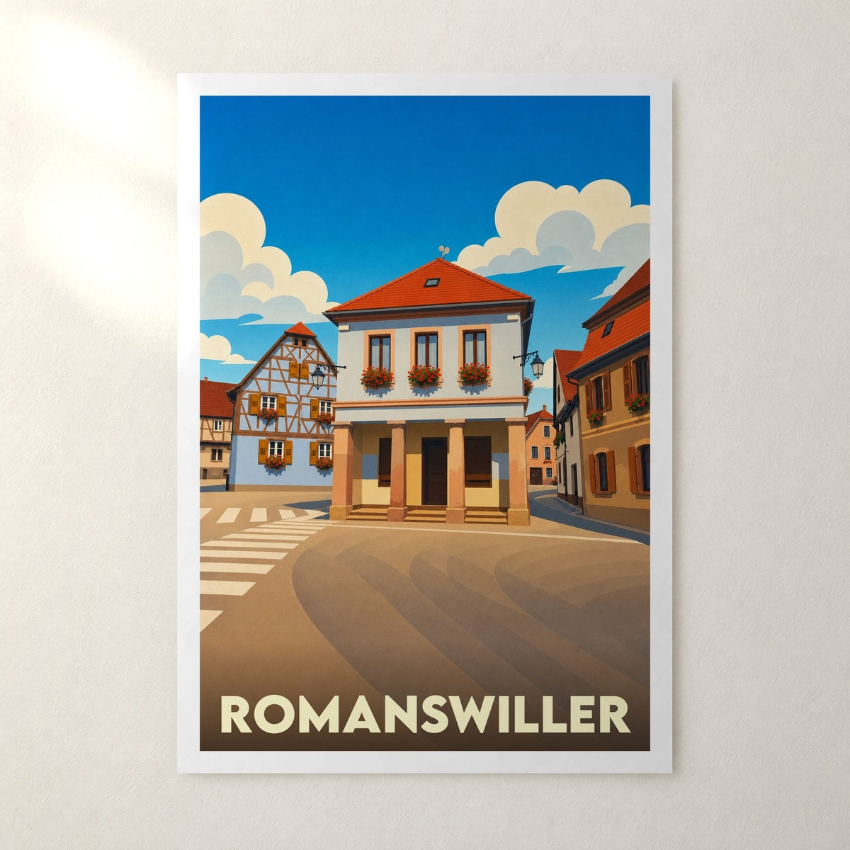 Affiche Romanswiller – sans cadre, accrochée au mur