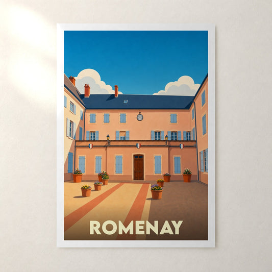 Affiche Romenay – sans cadre, accrochée au mur