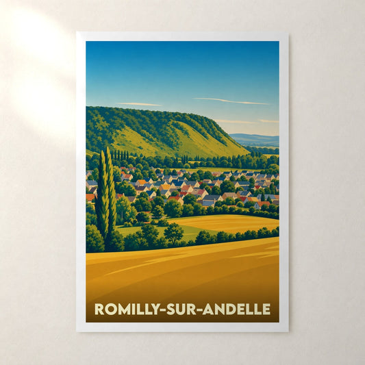Affiche Romilly-sur-Andelle – sans cadre, accrochée au mur