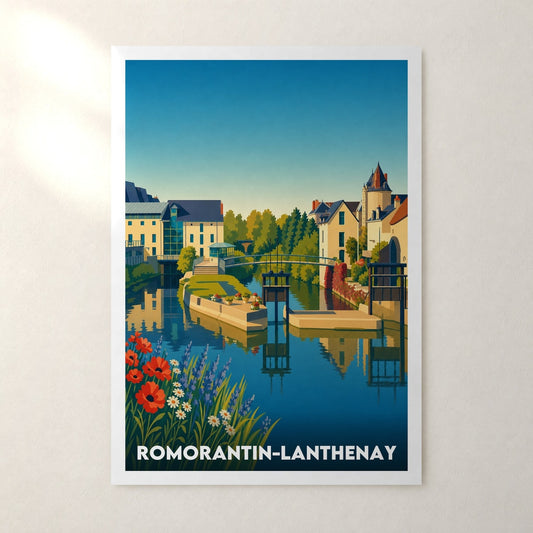 Affiche Romorantin-Lanthenay – sans cadre, accrochée au mur