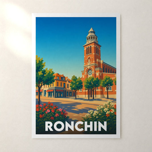 Affiche Ronchin – sans cadre, accrochée au mur