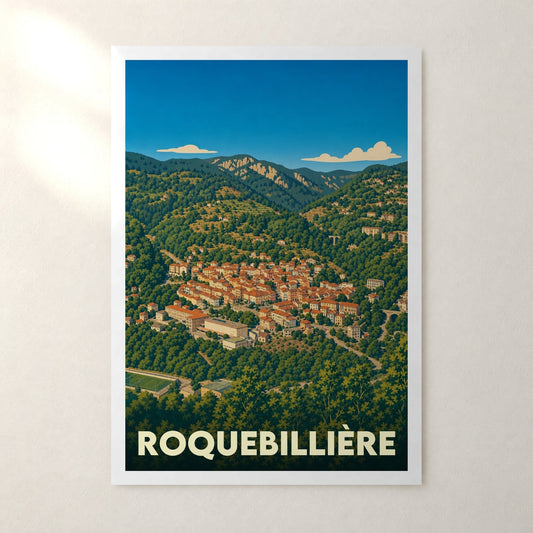 Affiche Roquebillière – sans cadre, accrochée au mur