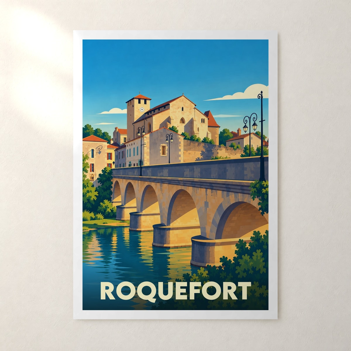 Affiche Roquefort (Landes) – sans cadre, accrochée au mur