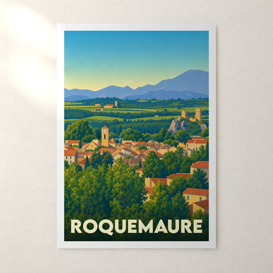 Affiche Roquemaure – sans cadre, accrochée au mur