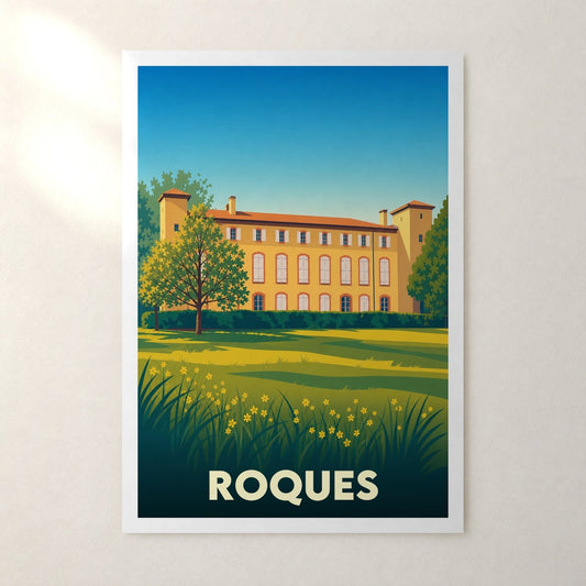 Affiche Roques – sans cadre, accrochée au mur
