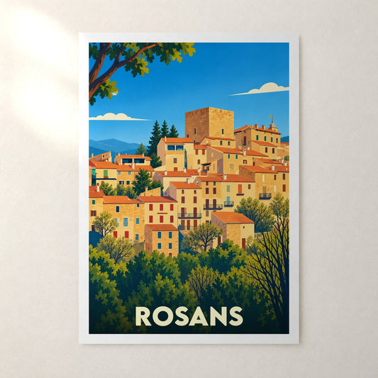 Affiche Rosans – sans cadre, accrochée au mur