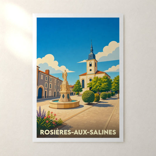 Affiche Rosières-aux-Salines – sans cadre, accrochée au mur