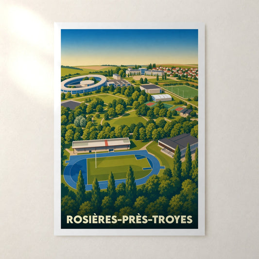 Affiche Rosières-près-Troyes – sans cadre, accrochée au mur