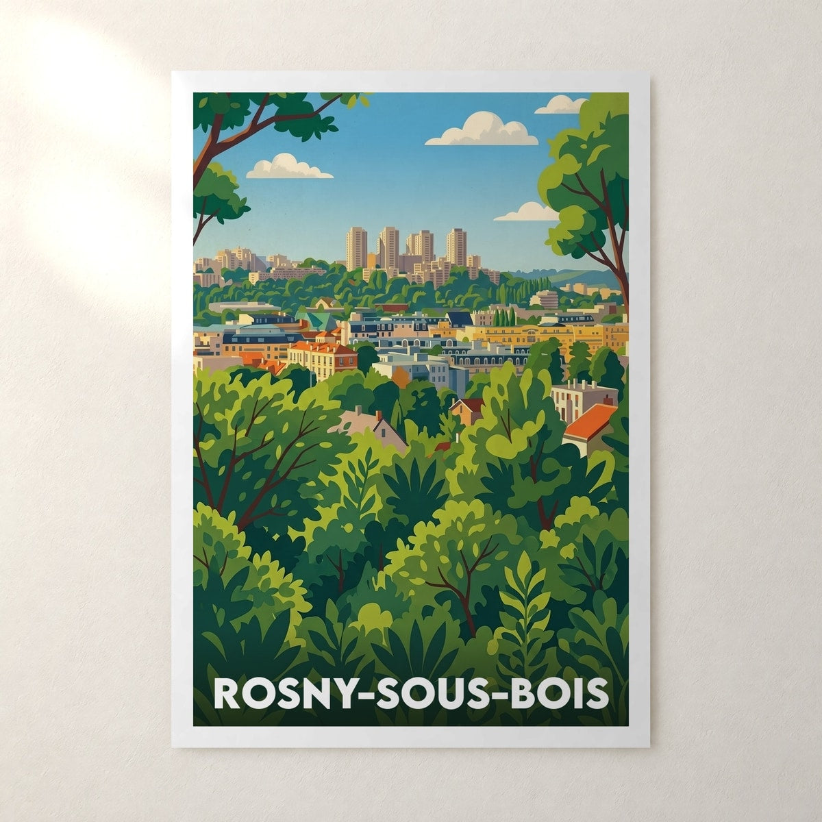 Affiche Rosny-sous-Bois – sans cadre, accrochée au mur