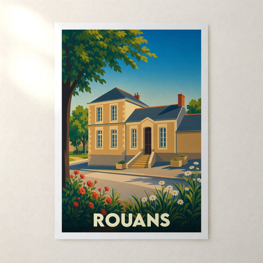 Affiche Rouans – sans cadre, accrochée au mur