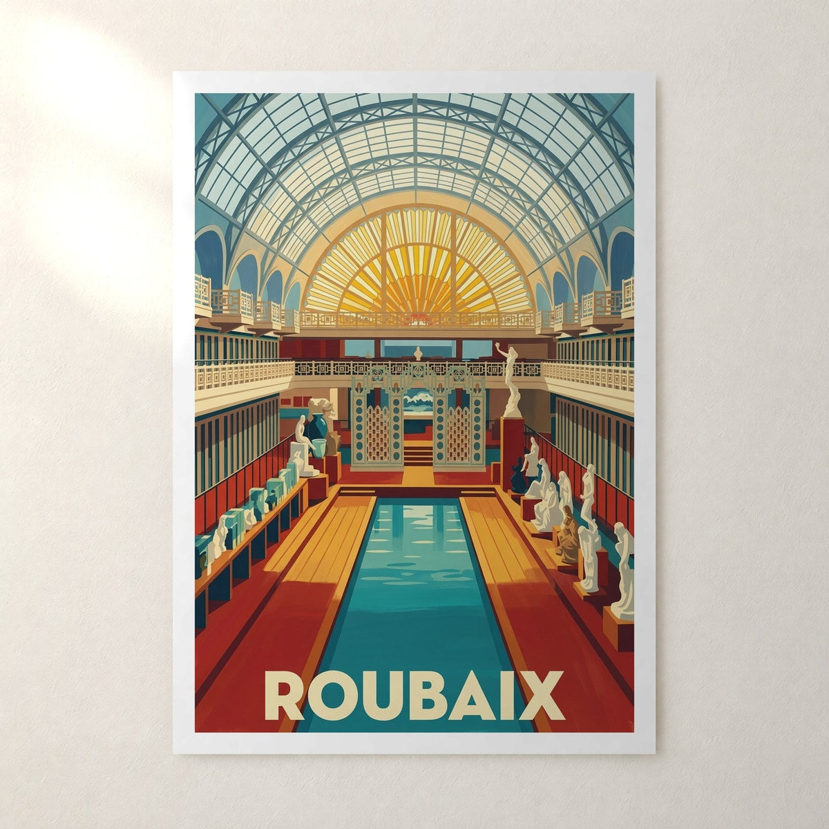 Affiche Roubaix – sans cadre, accrochée au mur