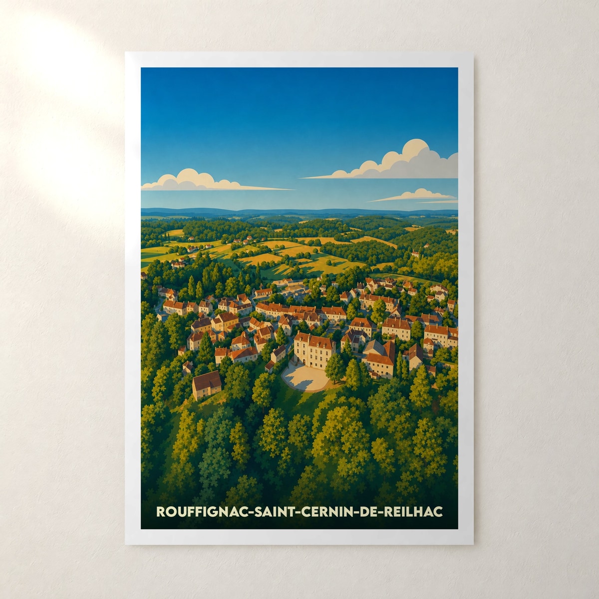 Affiche Rouffignac-Saint-Cernin-de-Reilhac – sans cadre, accrochée au mur