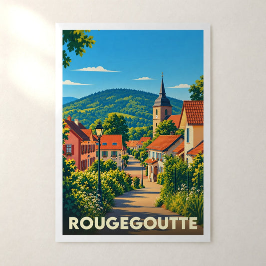 Affiche Rougegoutte – sans cadre, accrochée au mur