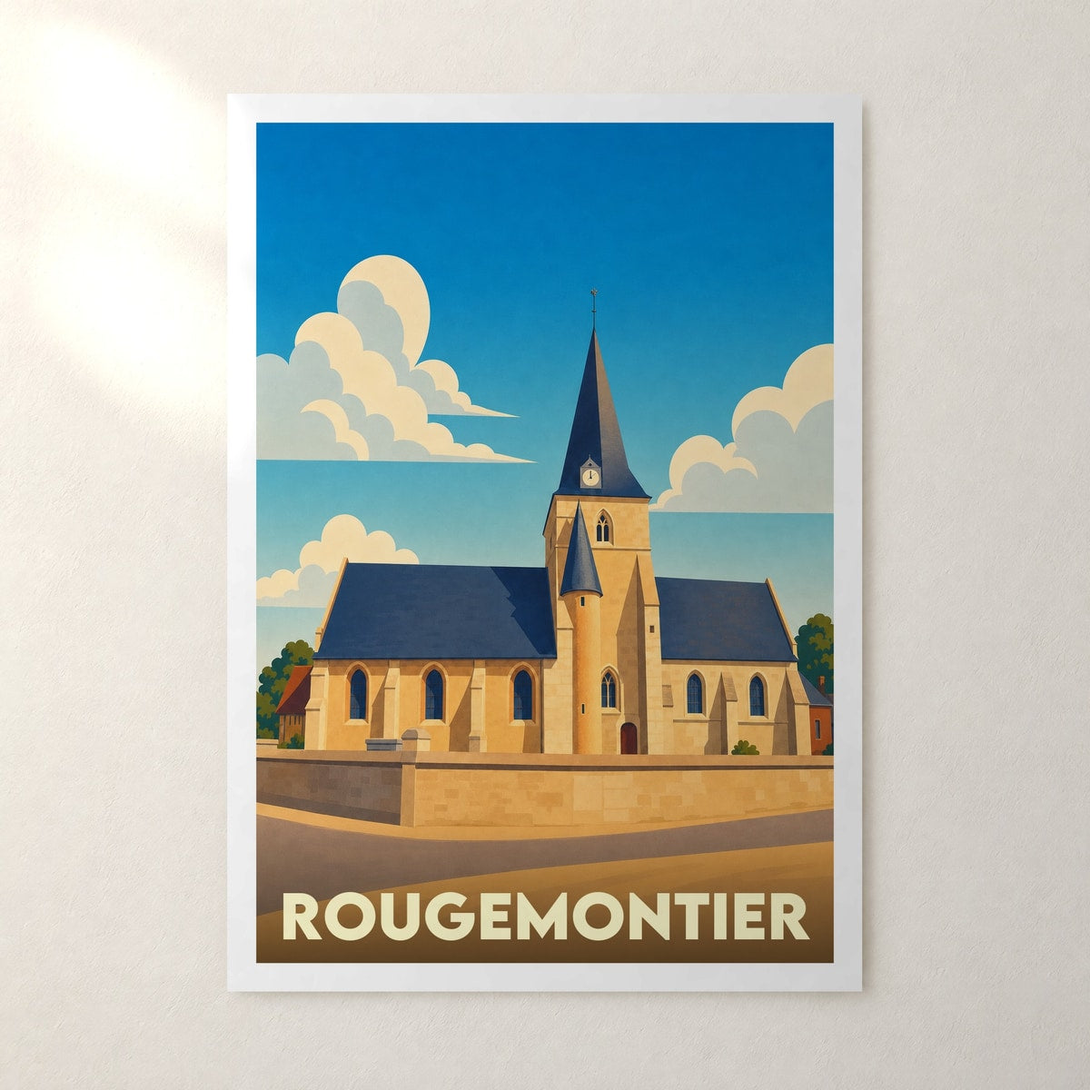 Affiche Rougemontier – sans cadre, accrochée au mur