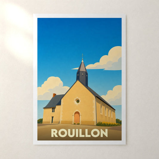Affiche Rouillon – sans cadre, accrochée au mur