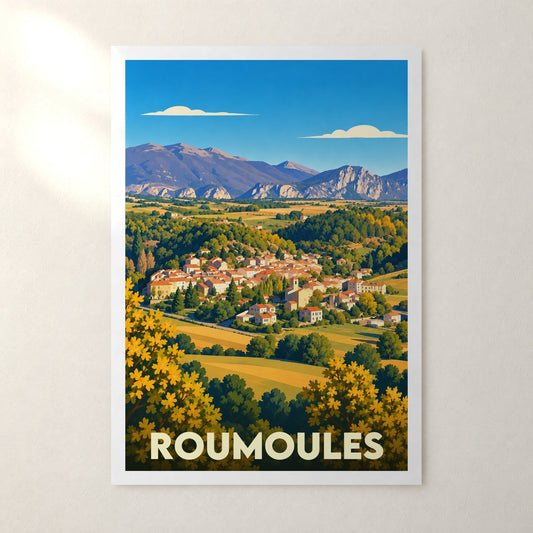 Affiche Roumoules – sans cadre, accrochée au mur