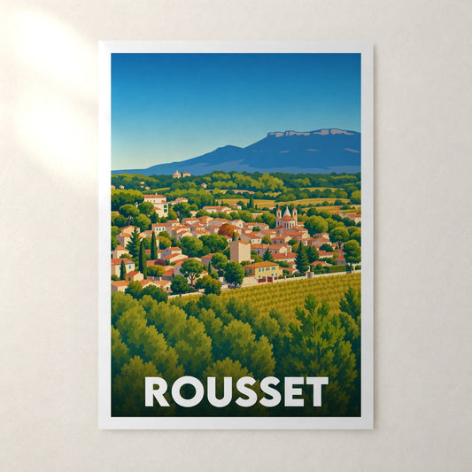 Affiche Rousset – sans cadre, accrochée au mur