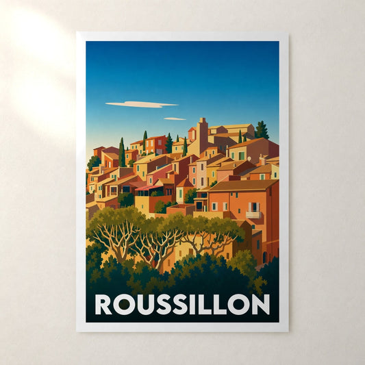 Affiche Roussillon – sans cadre, accrochée au mur
