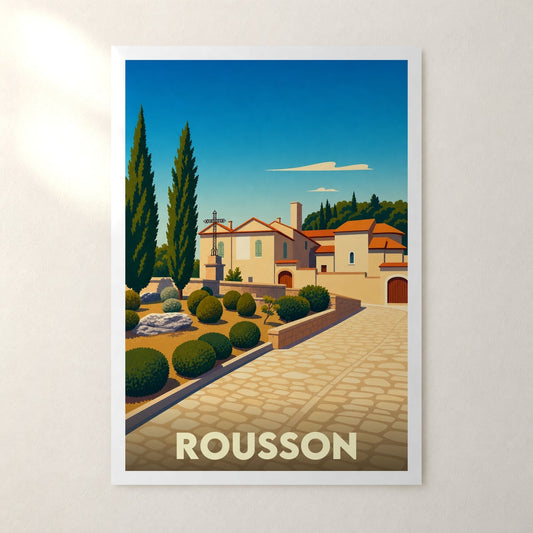 Affiche Rousson – sans cadre, accrochée au mur