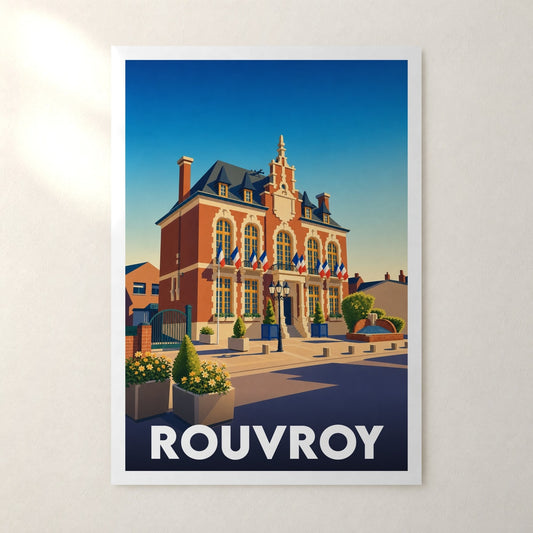 Affiche Rouvroy – sans cadre, accrochée au mur