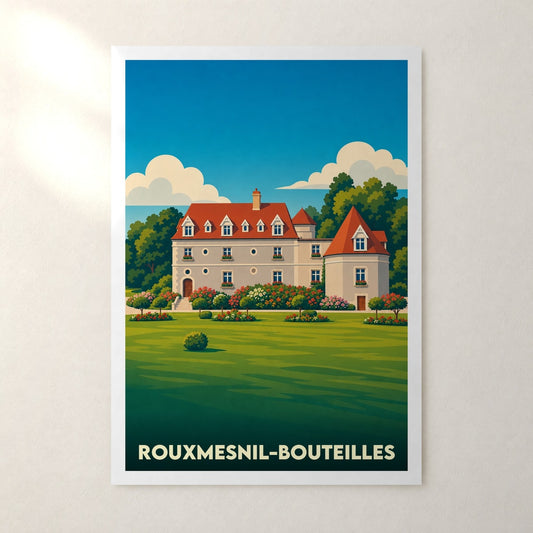 Affiche Rouxmesnil-Bouteilles – sans cadre, accrochée au mur
