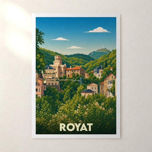 Affiche Royat – sans cadre, accrochée au mur