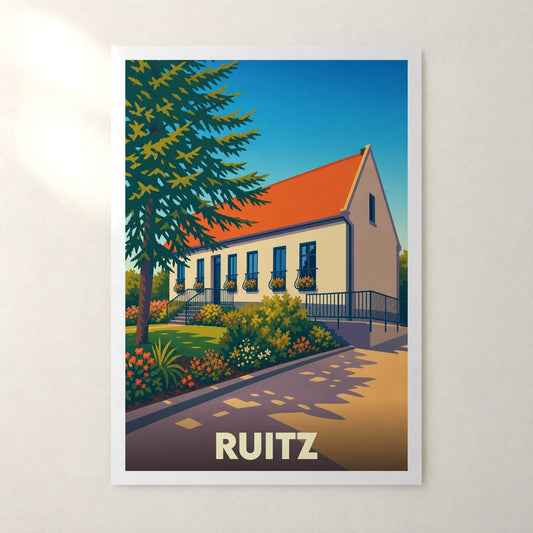 Affiche Ruitz – sans cadre, accrochée au mur