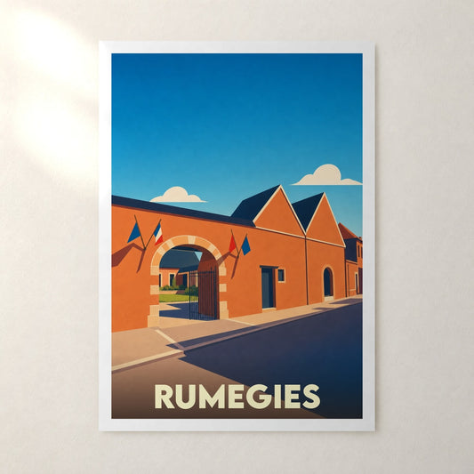 Affiche Rumegies – sans cadre, accrochée au mur
