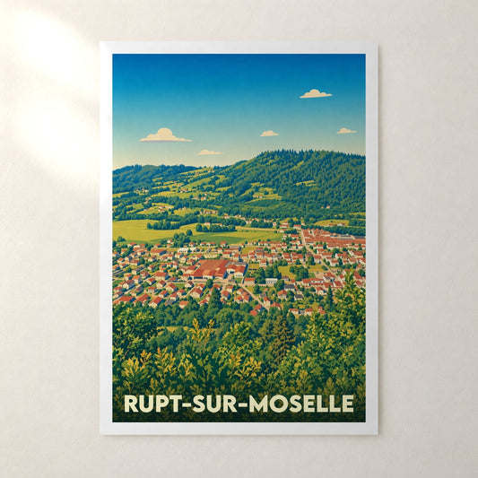 Affiche Rupt-sur-Moselle – sans cadre, accrochée au mur