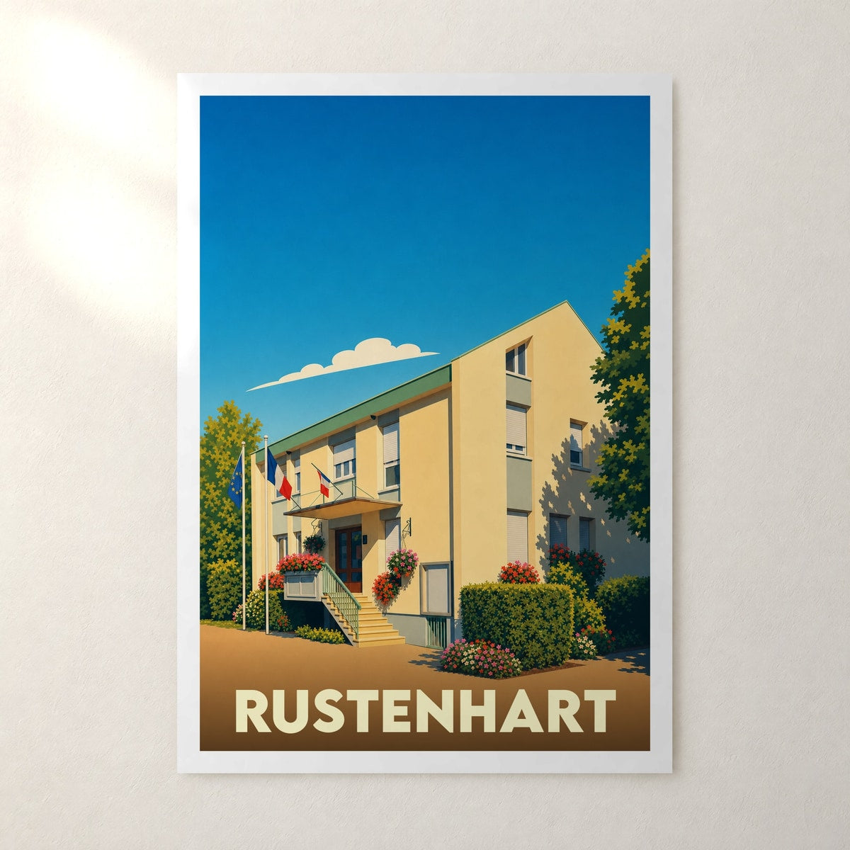 Affiche Rustenhart – sans cadre, accrochée au mur