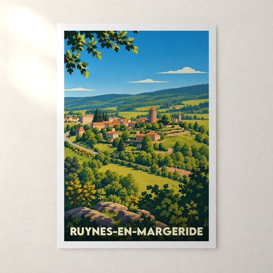 Affiche Ruynes-en-Margeride – sans cadre, accrochée au mur