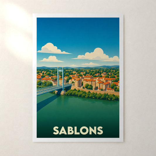 Affiche Sablons – sans cadre, accrochée au mur