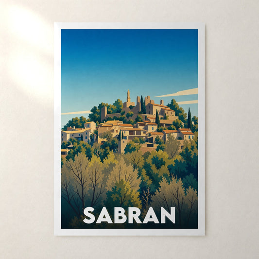 Affiche Sabran – sans cadre, accrochée au mur