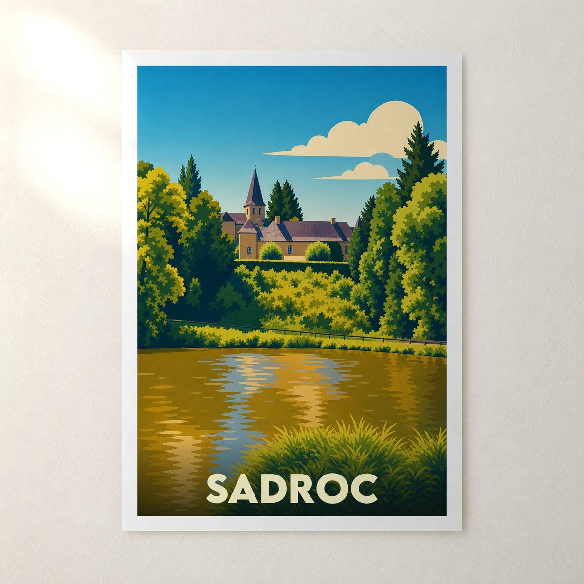 Affiche Sadroc – sans cadre, accrochée au mur