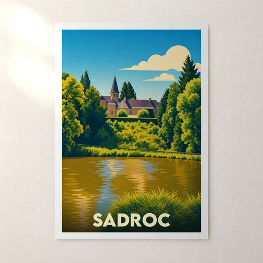 Affiche Sadroc – sans cadre, accrochée au mur