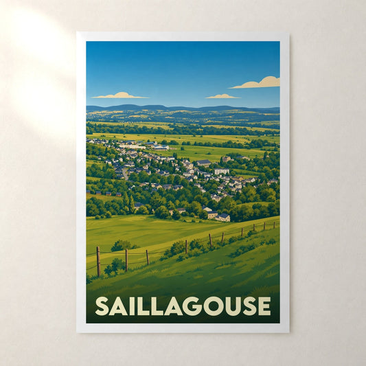 Affiche Saillagouse – sans cadre, accrochée au mur